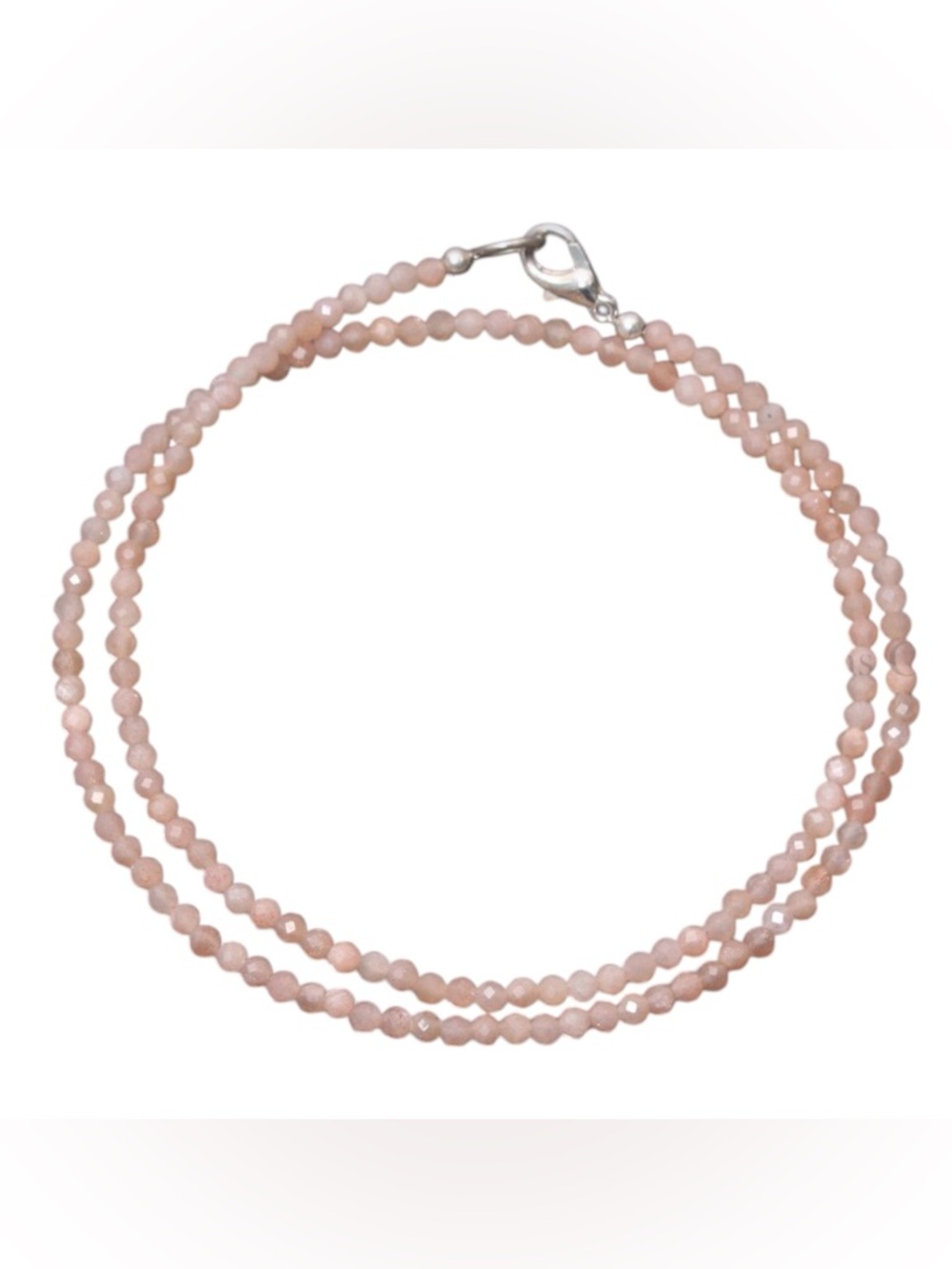 NWOT Peach Moonstone 36” Beaded Necklace